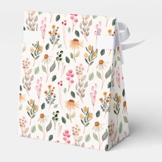 水彩花卉 婚前小聚会礼物 フェイバーボックス (裏面サイド)