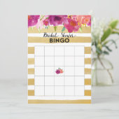 水彩花卉 婚前小聚宾果卡 (スタンド正面)