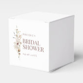 水彩花卉 婚前祝賀会 正方形 フェイバーボックス (正面サイド)