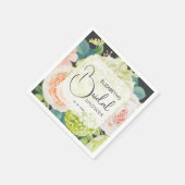 水彩花卉 婚礼前派对 スタンダードカクテルナプキン (角)