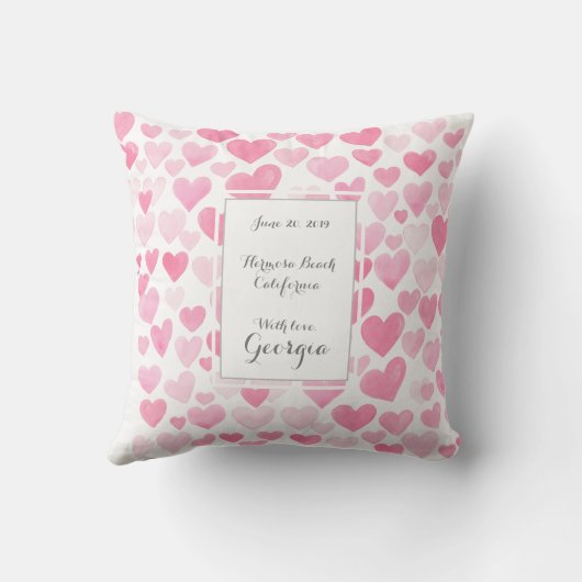 水彩花卉 心 クッション (裏面)