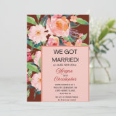 水彩花卉「新婚おめでとう」発表 招待状 (スタンド正面)