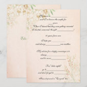 水彩花卉, 有趣的结婚建议, 可定制 招待状 (正面/裏面)