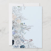 水彩花卉 某物是藍色 婚前小聚会 招待状 (裏面)