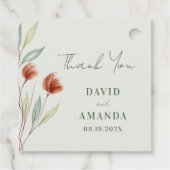 水彩花卉 淡緑色 フェイバータグ (裏面)