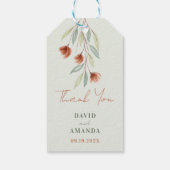 水彩花卉 淡绿色 ギフトタグ (裏面)