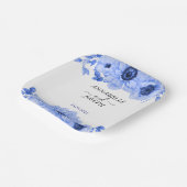 水彩花卉 现代植物婚礼 ペーパープレート (傾斜あり)