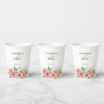 水彩花卉 现代植物婚礼 紙コップ<br><div class="desc">用我们的'粉色花卉现代植物婚礼'系列为你的大日子增添一丝优雅。该系列以柔和的粉色花卉和现代植物设计为特色，为你的婚礼装饰、邀请函和配饰带来清新、精致的氛围。适合想要现代而又浪漫的婚礼氛围的情侣。</div>