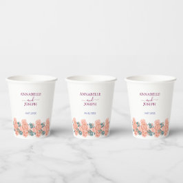 水彩花卉 现代植物婚礼 紙コップ