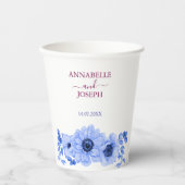 水彩花卉 现代植物婚礼 紙コップ (正面)