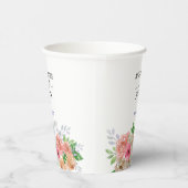 水彩花卉 现代植物婚礼 紙コップ (右)