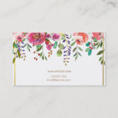 水彩花卉 现代金色魅力 名刺 (裏面)