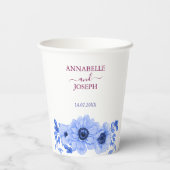 水彩花卉 現代植物婚礼 紙コップ (裏面)