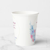 水彩花卉 現代的な植物のウェディング 紙コップ (右)