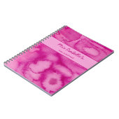 水彩花卉 粉色 可定制笔记本 ノートブック (左側)