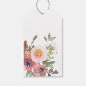 水彩花卉 粉色 绿色 婚前小聚会 ギフトタグ (裏面)