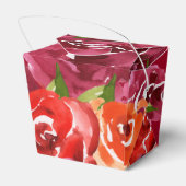 水彩花卉 红橙色酒红 フェイバーボックス (裏面サイド)