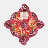 水彩花卉 红 橙色 深红葡萄酒色 フェイバーボックス (折り畳みなし)