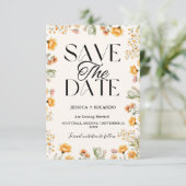 水彩花卉 象牙白 結婚式 Save the date セーブザデート (スタンド正面)