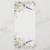 水彩花卉 野の花 春のウェディング メニュー (裏面)