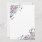 水彩花卉 野生花卉 几何 婚礼 招待状 (裏面)