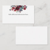 水彩花卉 Burgundy 内页卡 エンクロージャーカード (正面/裏面)