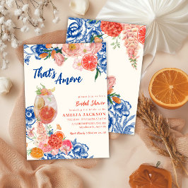 水彩花卉 That's Amore 婚前小聚 招待状