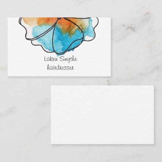 水彩花名刺 名刺 (正面/裏面)