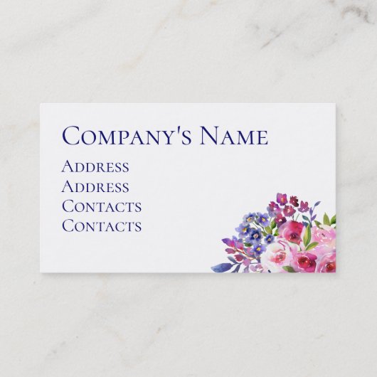 水彩花名刺 名刺 (裏面)