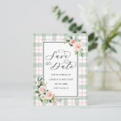 水彩花咲ウェディング・セーブ・ザ・デート 案内ポストカード (スタンド正面)