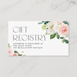 水彩花園の贈り物登録カード エンクロージャーカード