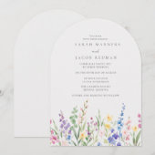 水彩花園ウェディング招待状 招待状 (正面/裏面)