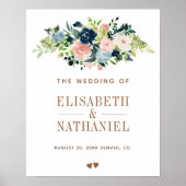 水彩花園ウェディング ウェルカムサイン ポスター (正面)