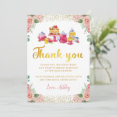水彩花園ガーデンティーパーティー感謝カード 招待状 (スタンド正面)