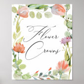 水彩花園シャワー フラワー クラウン ポスター (正面)