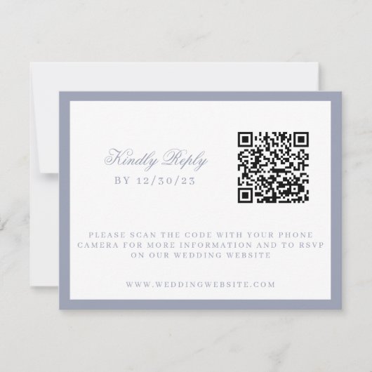 水彩花園パーティークレストウェディング 出欠カード (正面)