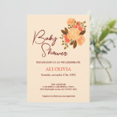水彩花園ベイビーシャワー 招待状 (スタンド正面)