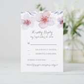 水彩花園モダン結婚式返信カード 出欠カード (スタンド正面)