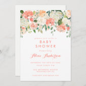 水彩花園嬰兒淋浴邀請函 招待状 (正面/裏面)