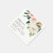 水彩花園花卉 春季婚禮前夕派對 スタンダードカクテルナプキン (角)