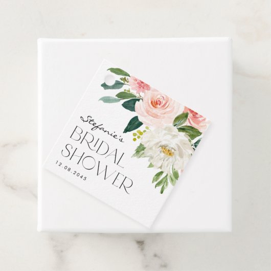 水彩花園花卉 春季婚禮前夕派對 フェイバータグ (インサイチュ)