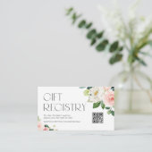 水彩花園花QRコード登録 エンクロージャーカード (スタンド正面)