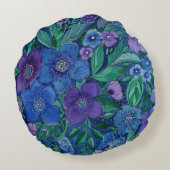 水彩花園 ラウンドクッション (裏面)