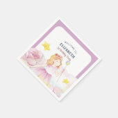 水彩花妖精ガールバースデーパーティー スタンダードカクテルナプキン (角)