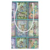 水彩花妖精ファンタジーアート スモールペーパーバッグ (正面)