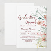 水彩花嫁のブライダルブルンチ招待状 招待状 (正面/裏面)