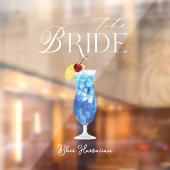 水彩花嫁カクテル結婚のバー標識しがみつく ウィンドウサイン (シート2)