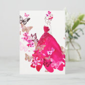 水彩花嫁フローラ蝶金ゴールドグリッター シーズンカード (スタンド正面)