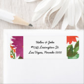 水彩花差出人住所ラベル ラベル (インサイチュ)