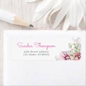 水彩花差出人住所 ラベル (インサイチュ)